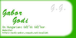 gabor godi business card